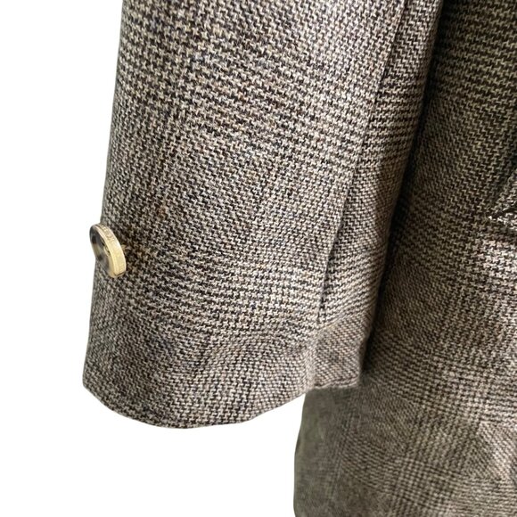 Vintage Brooks Brothers Reversible Mens Coat 40R Wool & Polyester Gray/Beige u - Picture 10 of 16